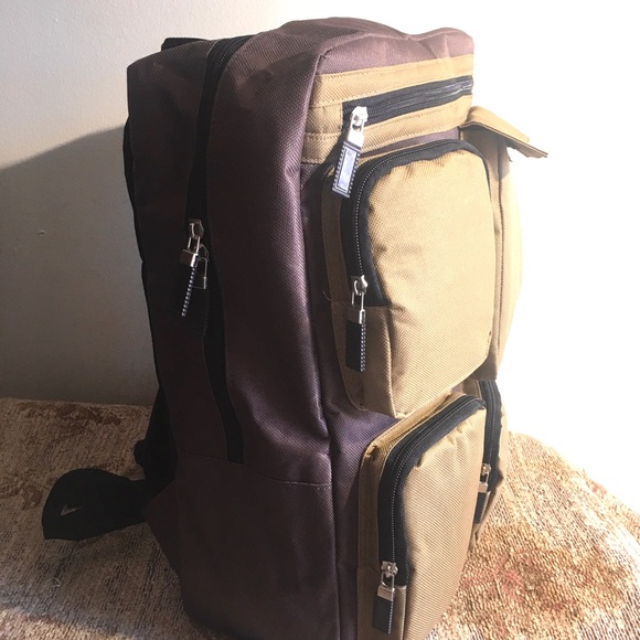 🤎New Travel 2-Tone Brown Large Canv… - Picture 2 of 5